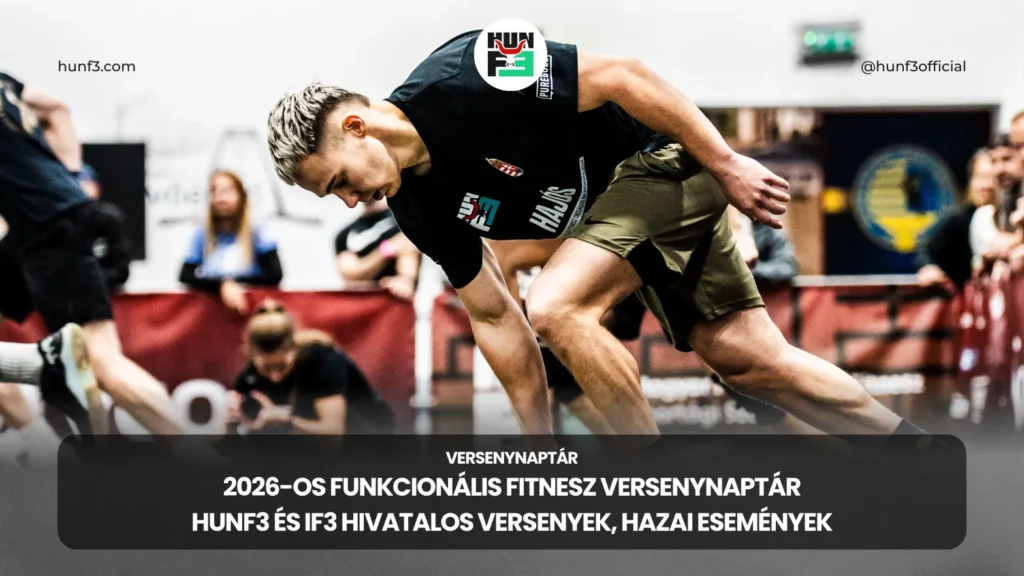 HUNF3 szövetség 2026-os funkcionális fitnesz versenynaptárjának a bemutatása egy versenyen
